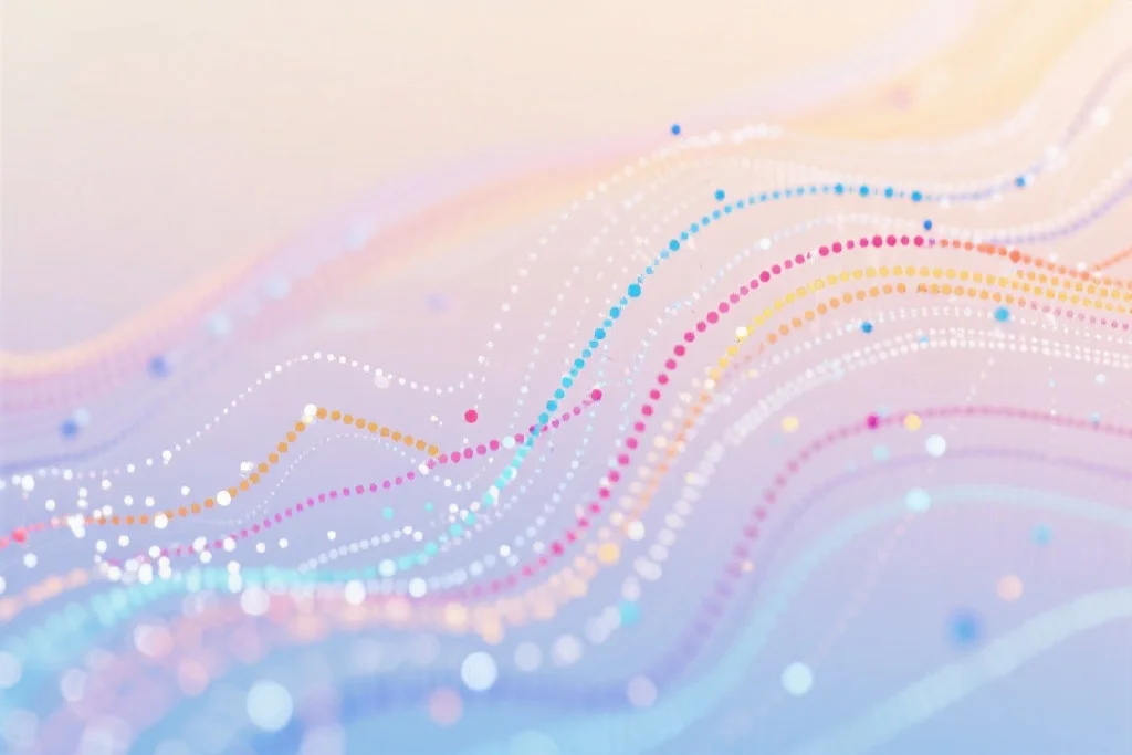 抽象的数字模式和数据可视化，展示了复杂的统计关系